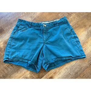 Dockers Teal Stretch Cotton Shorts 5 Pocket Size 10